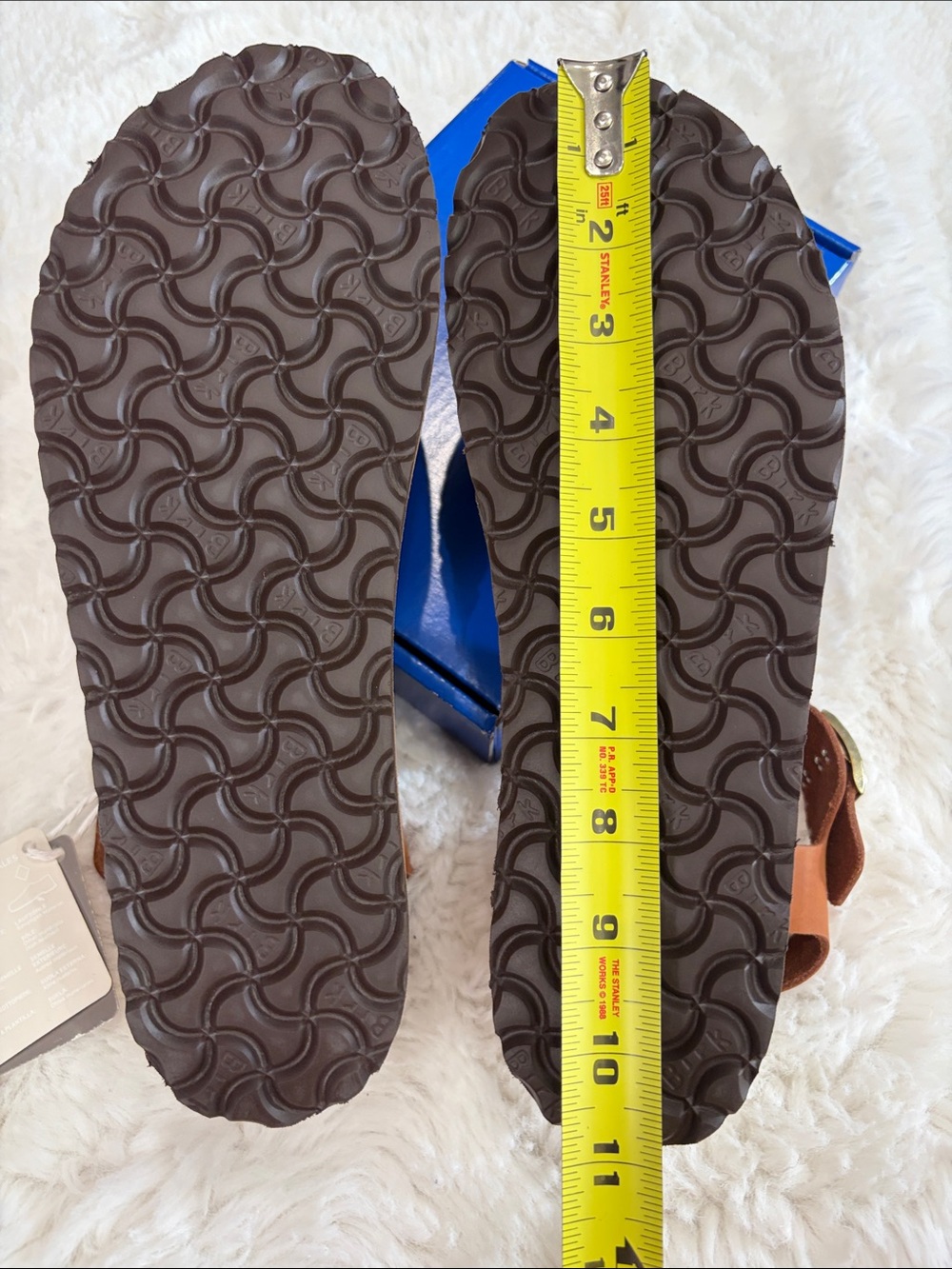 Papillio by Birkenstock,Size 10,Women's Tan Leather Ankle-Strap Sandals - Picture 12 of 17
